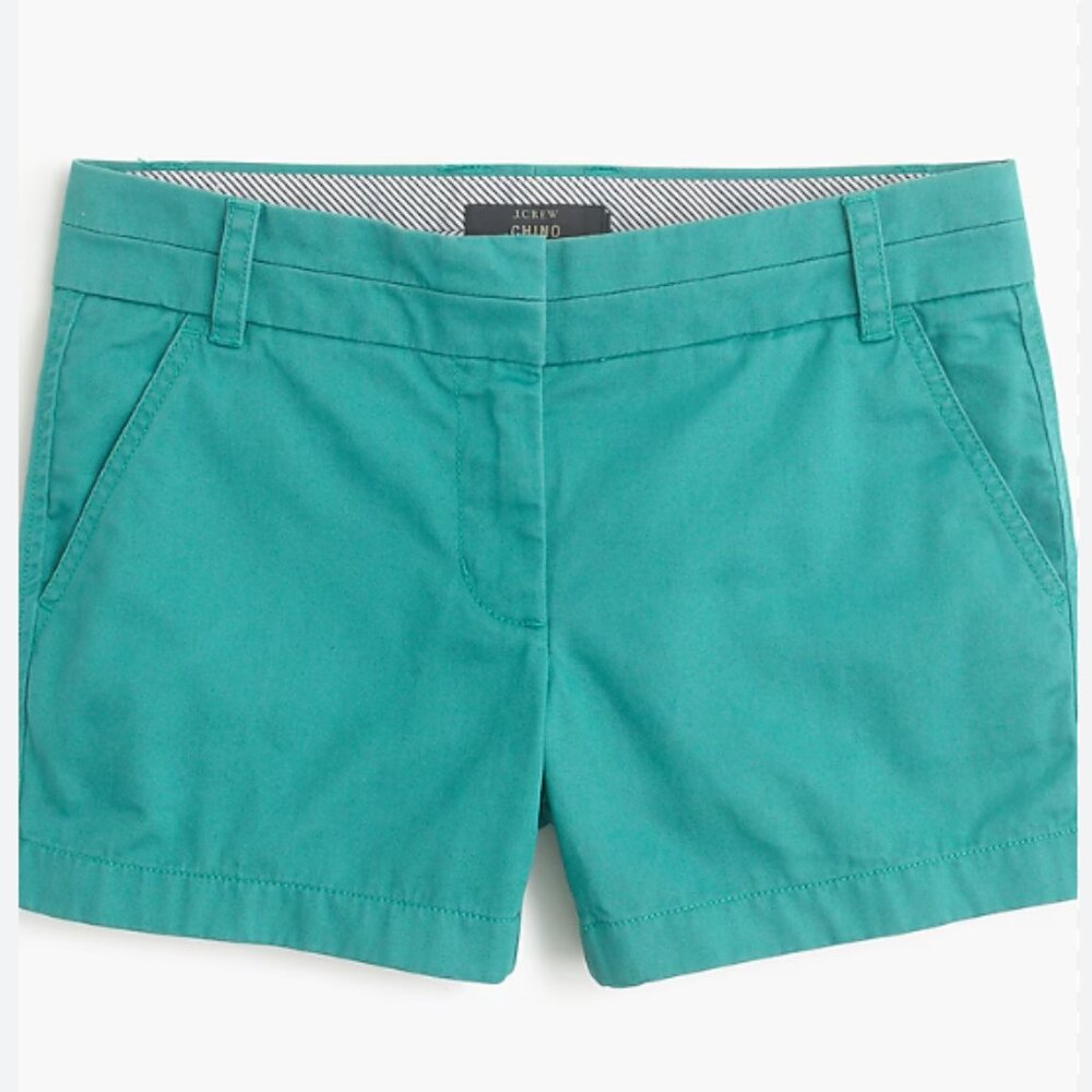 EUC J.Crew Chino Shorts in Turquoise 2in Inseam *sz 4*
